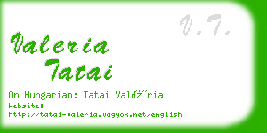 valeria tatai business card